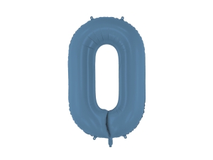 BALON CYFRA 0 MATOWY GRANAT 34'' 86cm