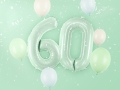 BALON CYFRA 6 MIĘTOWY 28'' 72cm