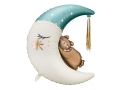 BALON PARTY DECO MIŚ NA KSIĘŻYCU BIAŁO-BŁĘKITNY 39'' 98cm