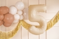 BALON CYFRA 5 BEŻOWY 28'' 72cm