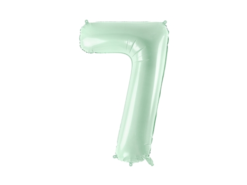 BALON CYFRA 7 MIĘTOWY 28'' 72cm