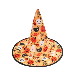 KAPELUSZ WIEDŹMY DYNIE DUSZKI POMARAŃCZOWY