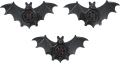 GWIZDKI NIETOPERZE CZARNE 3szt