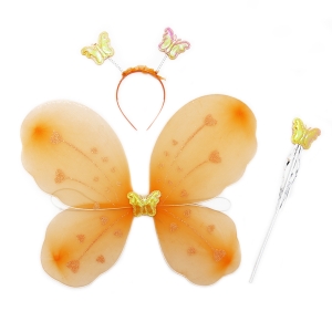 ZESTAW MOTYLEK POMARAŃCZOWY 3el