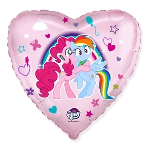 BALON FLEXMETAL MY LITTLE PONY SERCE RÓŻOWY 18'' 45cm