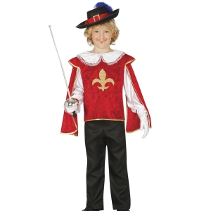 STRÓJ MUSZKIETER CZERWONO-CZARNY 110-115