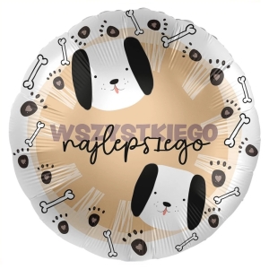 BALON PREMIOLOON WSZYSTKIEGO NAJLEPSZEGO PIESKI I KOSTKI 17'' 43cm