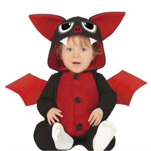 STRÓJ KOMBINEZON NIETOPERZ CZARNO-CZERWONY 89-93