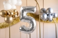 BALON CYFRA 5 SREBRNY 28'' 72cm