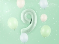 BALON CYFRA 9 MIĘTOWY 28'' 72cm