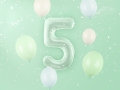 BALON CYFRA 5 MIĘTOWY 28'' 72cm