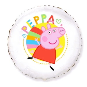 BALON FLEXMETAL ŚWINKA PEPPA BIAŁO-KOLOROWY 18'' 45cm