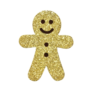 EMBLEMAT PIERNIKOWY LUDZIK PIANKOWY ZŁOTY 7,5x5,5cm