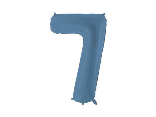 BALON CYFRA 7 MATOWY GRANAT 34'' 86cm