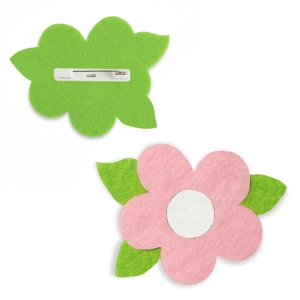 PRZYPINKA KWIATEK FILCOWA RÓŻOWA 5cm