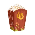PUDEŁKA NA POPCORN KONIKI PODKOWY BRĄZOWE 6szt