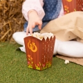 PUDEŁKA NA POPCORN KONIKI PODKOWY BRĄZOWE 6szt