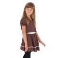 BLUZKA DZIEWCZYNKA BRĄZOWA 134-140
