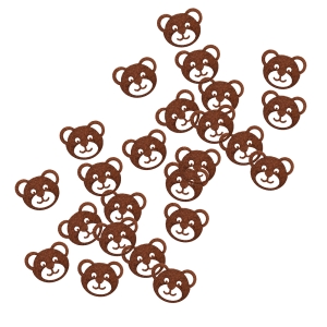 ZESTAW MISIE FILCOWE BRĄZOWE 24szt