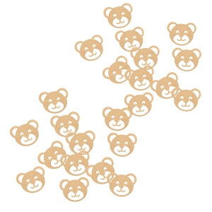 ZESTAW MISIE FILCOWE BEŻOWE 24szt