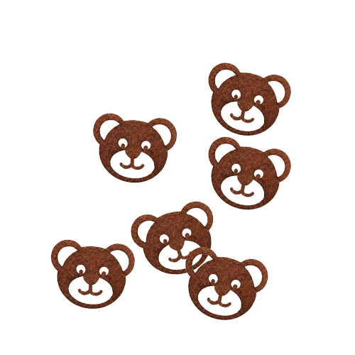 ZESTAW MISIE FILCOWE BRĄZOWE 6szt