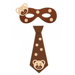 ZESTAW MIŚ KROPKI BRĄZOWO-BEŻOWY 2el