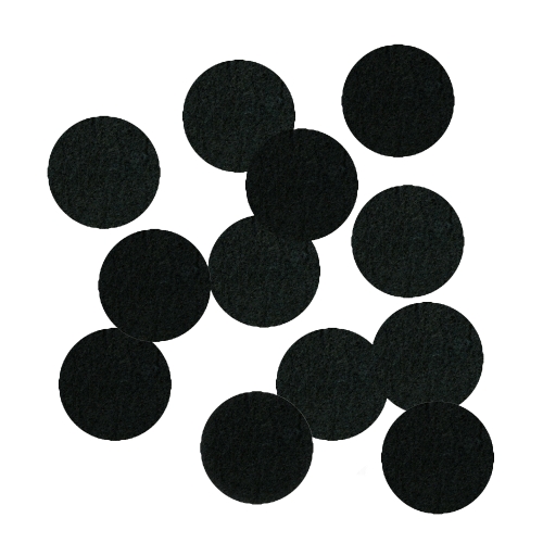 ZESTAW KROPKI FILCOWE CZARNE 12szt