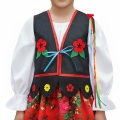 KAMIZELKA KRAKOWIANKA CZARNA 98-110