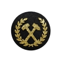 PRZYPINKA ZNAK GÓRNIKA FILC PIANKA CZARNO-ZŁOTY 6cm