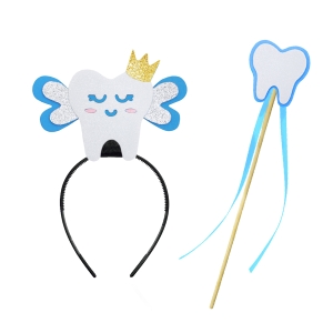 ZESTAW WRÓŻKA ZĘBUSZKA BIAŁO-NIEBIESKI 3el