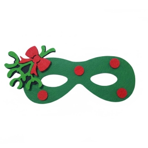 MASKA JEMIOŁA KROPKI FILCOWA ZIELONA