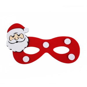 MASKA ŚWIĘTY MIKOŁAJ KROPKI FILCOWA CZERWONA