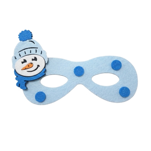 MASKA BAŁWANEK KROPKI FILCOWA BŁĘKITNA