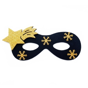 MASKA GWIAZDA BETLEJEMSKA FILCOWA CZARNA