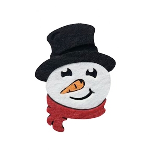 EMBLEMAT BAŁWANEK FILCOWY BIAŁO-CZARNY 8x6cm