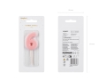 ŚWIECZKA CYFRA 6 PASTEL RÓŻOWA 5,5cm
