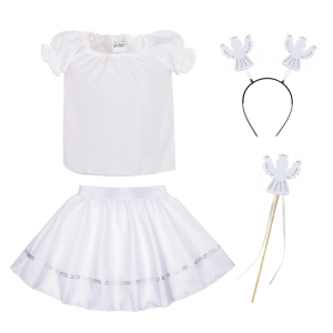 ZESTAW ANIOŁEK BIAŁY 134-140 4el