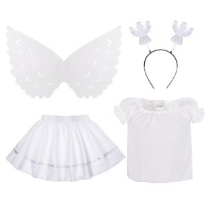 ZESTAW ANIOŁEK BIAŁY 134-140 4el