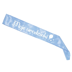 SZARFA MOJE URODZINKI BALONIK BŁĘKITNA XS 70cm