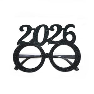 OKULARY SYLWESTROWE STUDNIÓWKA 2026 BROKATOWE CZARNE