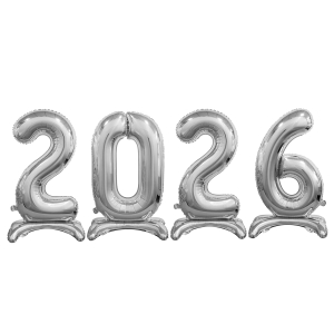 BALONY 2026 STOJĄCE SREBRNE 29'' 74cm 4el
