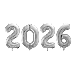 BALONY 2026 SREBRNE 34'' 86cm 4el