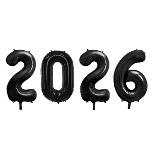 BALONY 2026 CZARNE 34'' 86cm 4el