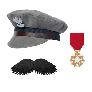 ZESTAW PIŁSUDSKI SZARO-CZARNY 3el