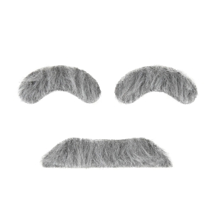 ZESTAW WĄSY I BRWI SIWE