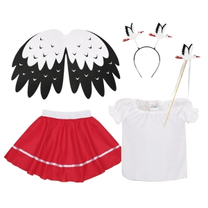 ZESTAW BOCIAN BIAŁO-CZERWONY 116-128 5el