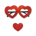 ZESTAW SERCE BROKAT CZERWONY 2el