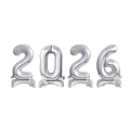 BALONY 2026 STOJĄCE SREBRNE 15'' 38cm 4el