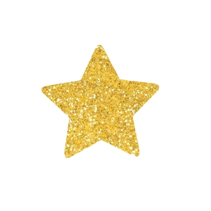 FRONT GWIAZDKA PIANKA BROKATOWA ZŁOTA 7cm