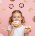 OPASKA DONUTY PĄCZKI FILCOWA BRĄZOWO-RÓŻOWA
